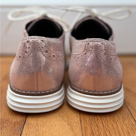 Cole Haan OriginalGrand Wing Dusty Rose Glitter Oxford Shoes – Women’s Size 6.5 - Picture 2 of 14